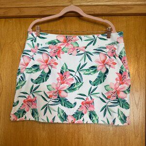 EUC TOMMY BAHAMA ISLAND ZONE FLORAL SKORT SIZE L